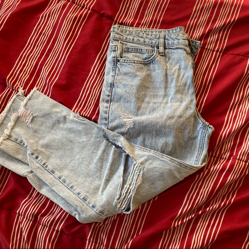 Earthbound distressed boyfriend jean